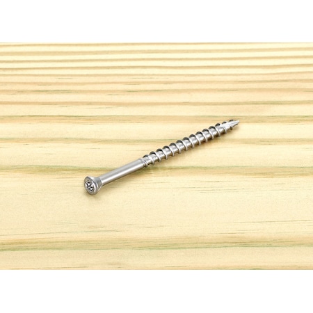 Starborn Wood Screw, #8 x 3 in, Trim Head, Torx Drive, 75 PK